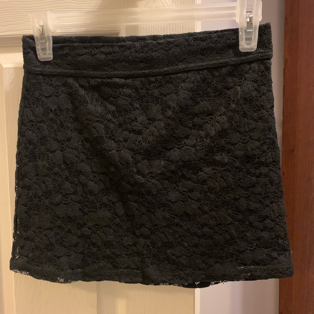 3/$30 Classic little black lace skirt